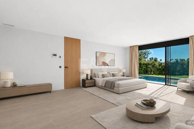 Modernes architektonisches Paradies: Individuelles Design mit Meerblick