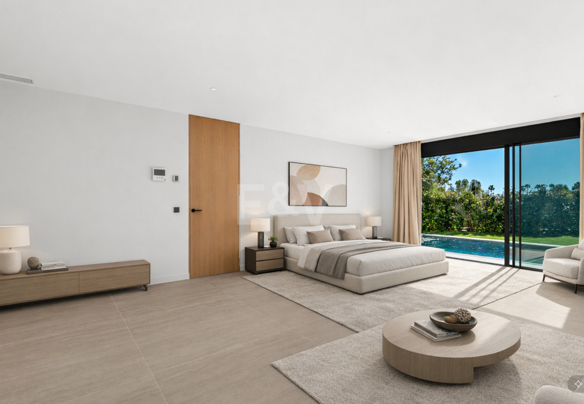 Modernes architektonisches Paradies: Individuelles Design mit Meerblick