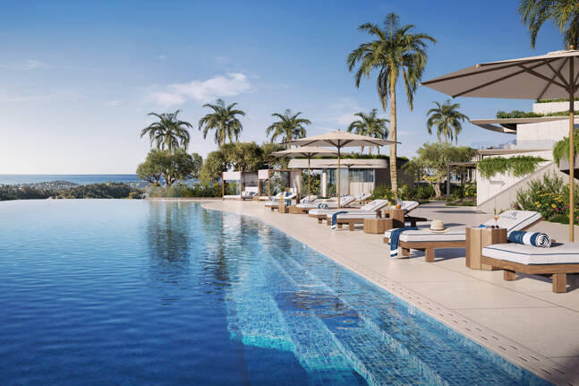 Exclusive One-Bedroom Aqua Apartment in Azurean with 5* Destination by Hyatt Management