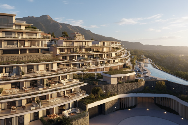 Exklusives Aqua-Apartment mit einem Schlafzimmer in Azurean mit 5* Destination by Hyatt Management