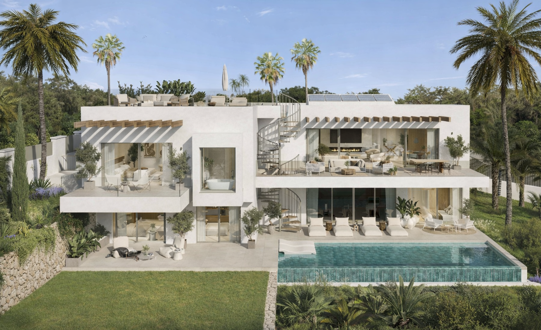 Moderne Off-Plan-Villa mit privatem Pool und Panoramablick