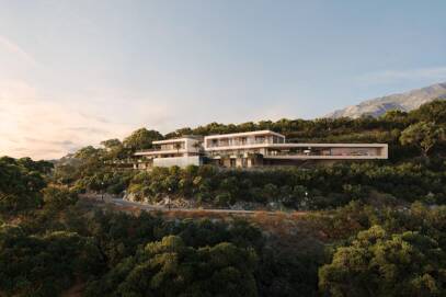 Luxusvilla mit Panoramablick auf Meer und Berge und privatem Spa