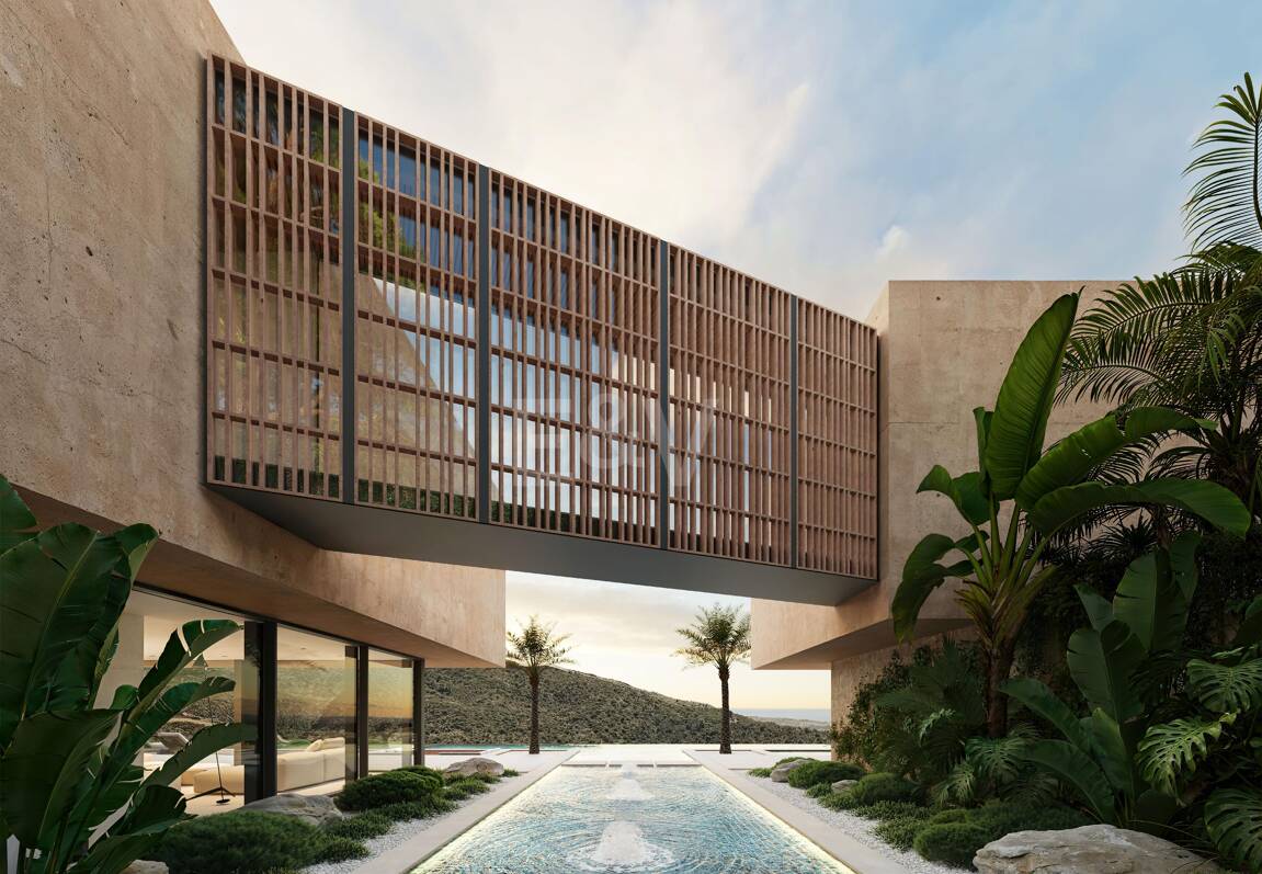 Villa de lujo con vistas panorámicas al mar y a la montaña y spa privado