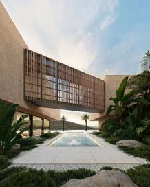 Luxusvilla mit Panoramablick auf Meer und Berge und privatem Spa