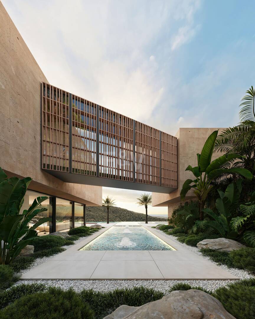 Villa de lujo con vistas panorámicas al mar y a la montaña y spa privado