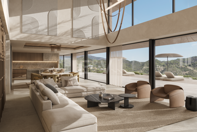 Villa de lujo con vistas panorámicas al mar y a la montaña y spa privado