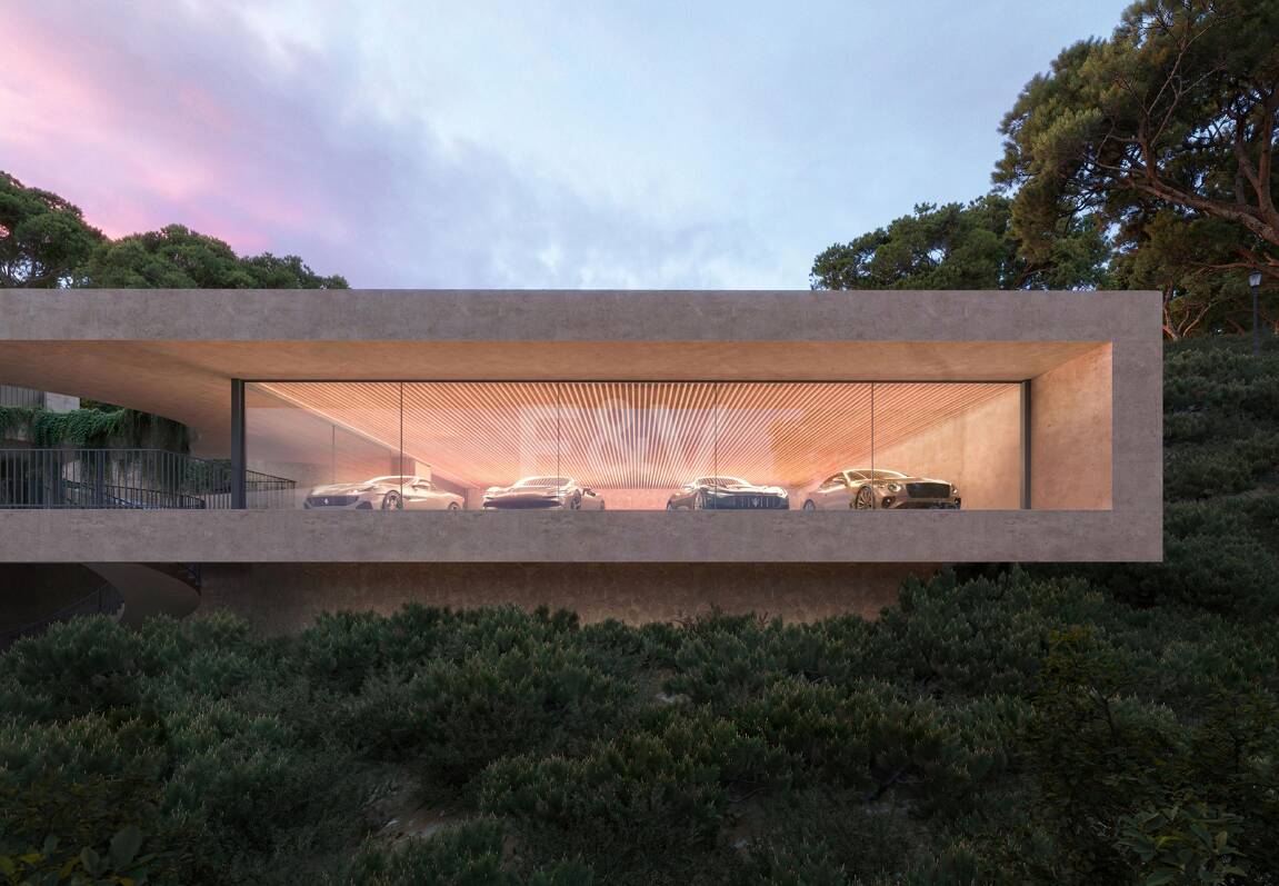 Luxusvilla mit Panoramablick auf Meer und Berge und privatem Spa