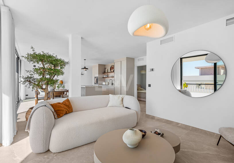 Skandinavisches Designer-Penthouse, urbanes Leben direkt am Meer