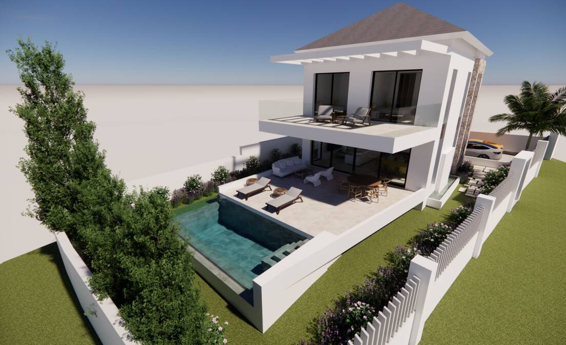 Modern Beachside Living: Contemporary Villa Steps from the Shore and Amenities in Las Chapas Playa