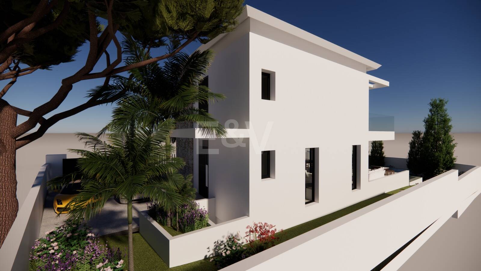 Modern Beachside Living: Contemporary Villa Steps from the Shore and Amenities in Las Chapas Playa