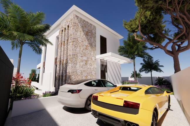 Modern Beachside Living: Contemporary Villa Steps from the Shore and Amenities in Las Chapas Playa