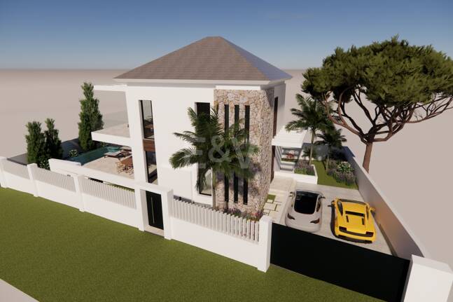 Modern Beachside Living: Contemporary Villa Steps from the Shore and Amenities in Las Chapas Playa