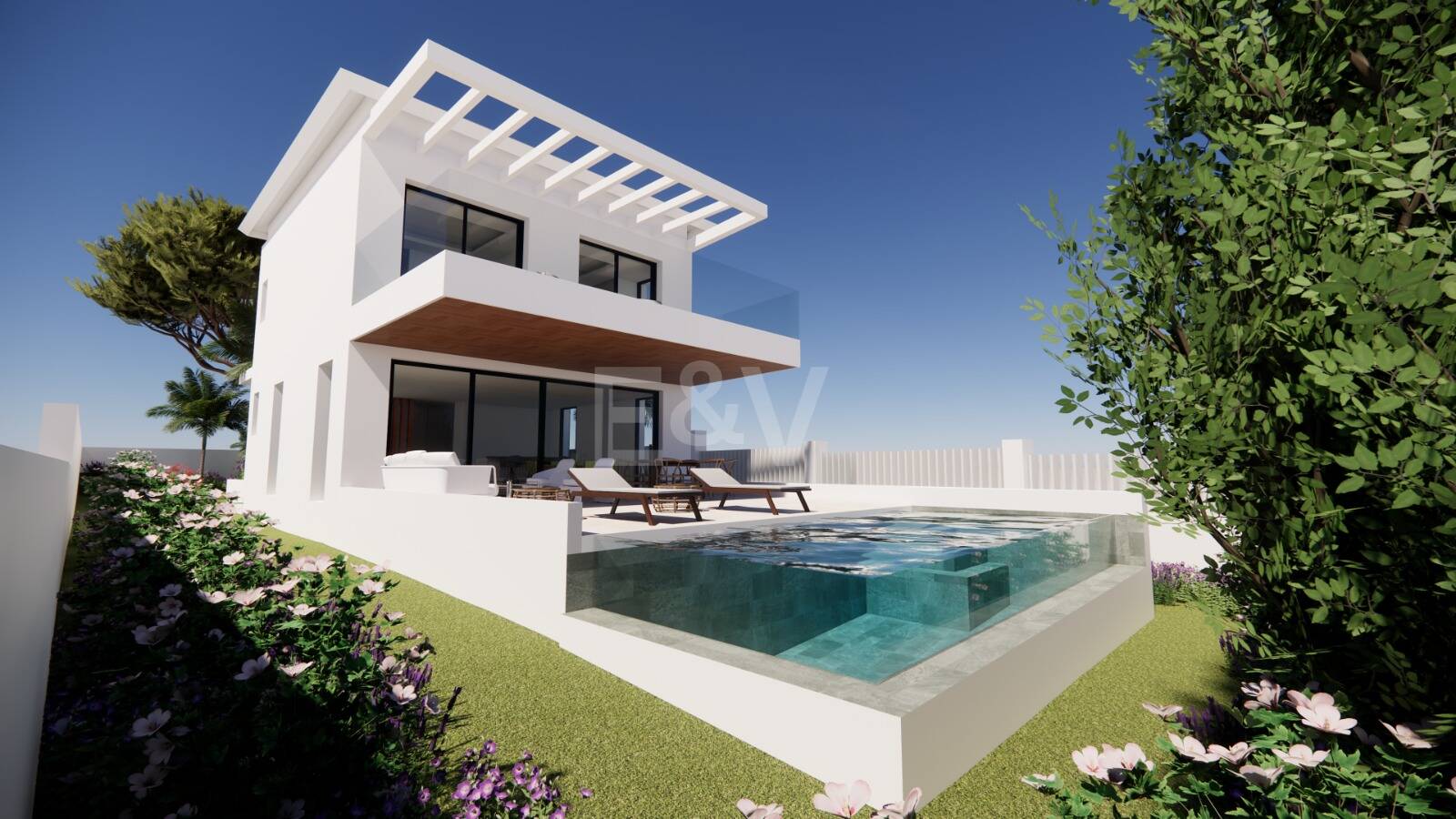 Modern Beachside Living: Contemporary Villa Steps from the Shore and Amenities in Las Chapas Playa