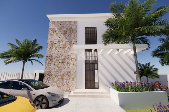 Modern Beachside Living: Contemporary Villa Steps from the Shore and Amenities in Las Chapas Playa