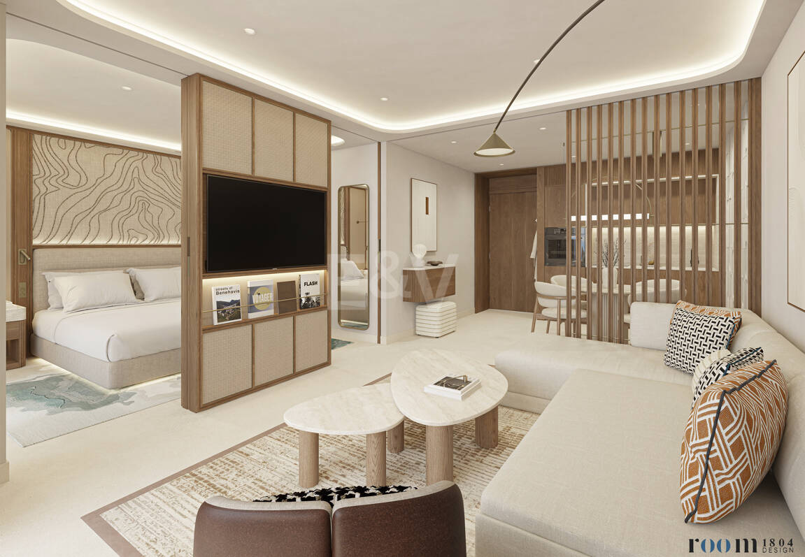 Exclusive One-Bedroom Aqua Apartment in Azurean with 5* Destination by Hyatt Management