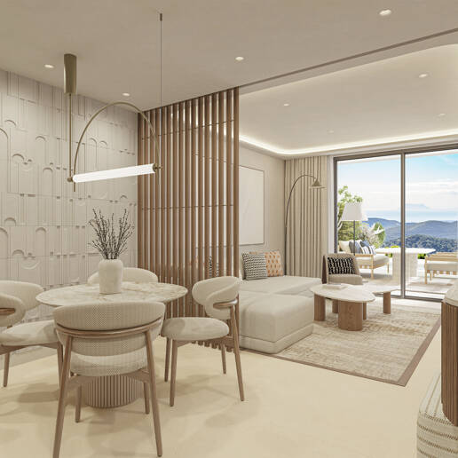 Exclusive One-Bedroom Aqua Apartment in Azurean with 5* Destination by Hyatt Management
