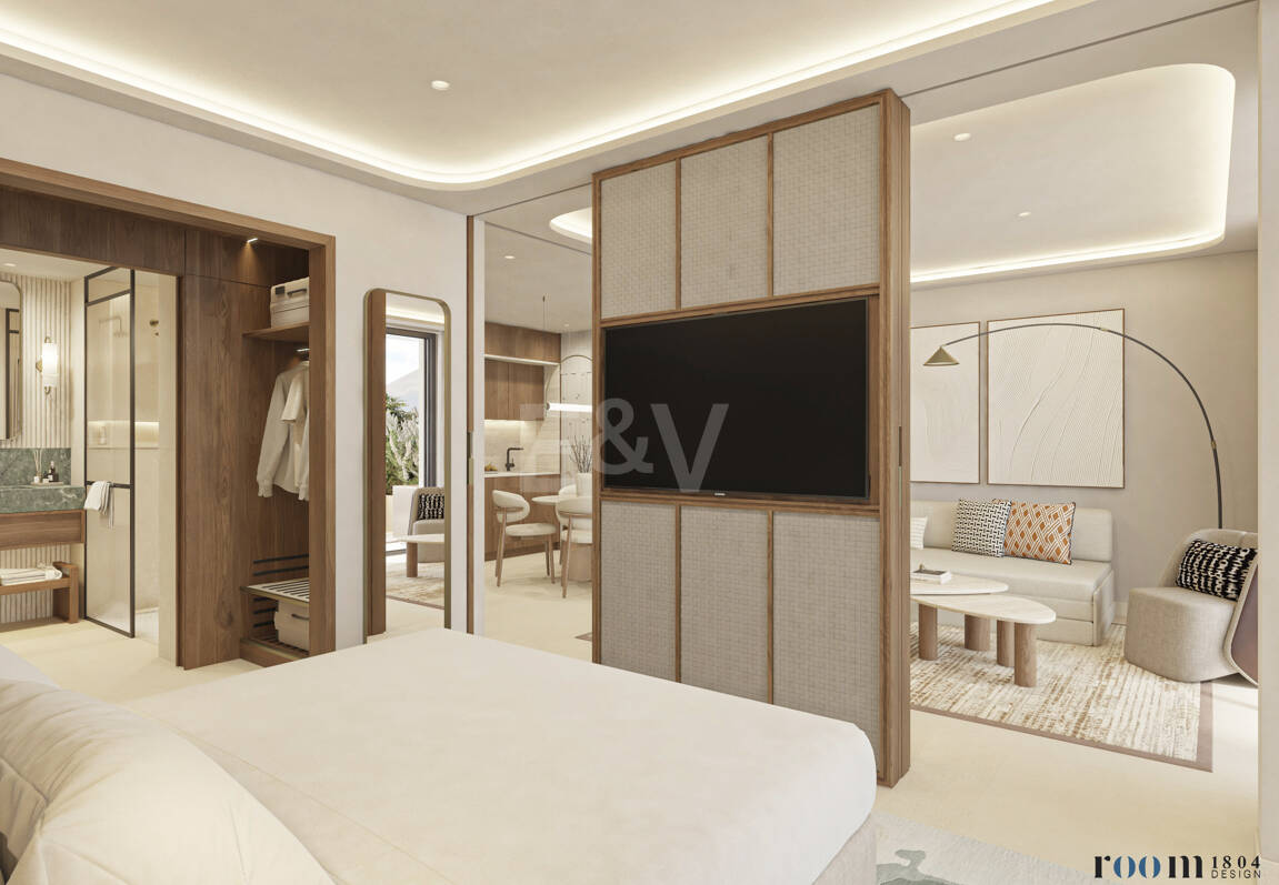 Exclusive One-Bedroom Aqua Apartment in Azurean with 5* Destination by Hyatt Management
