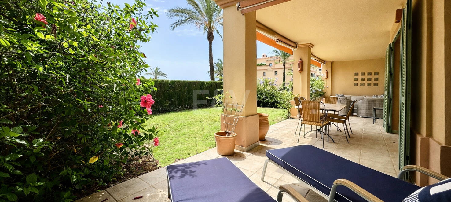 Ground-Floor Apartment in Prestigious Gated Community with Private Garden and Terrace