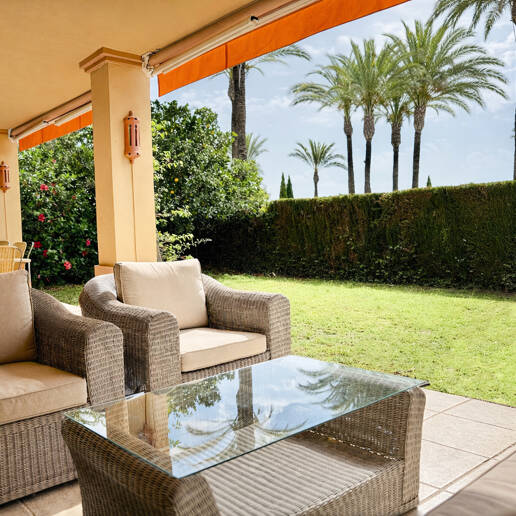 Ground-Floor Apartment in Prestigious Gated Community with Private Garden and Terrace