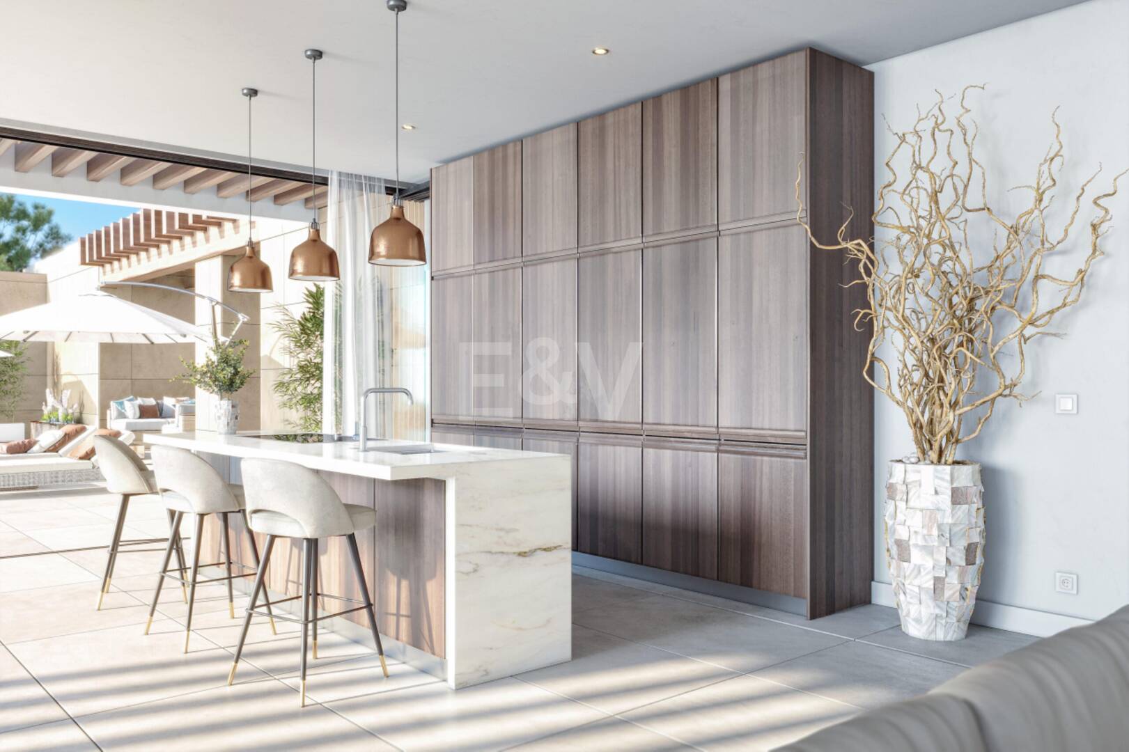 Chic Off- Plan Hillside Villa na Hojny Plot z widokiem na morze panoramiczne