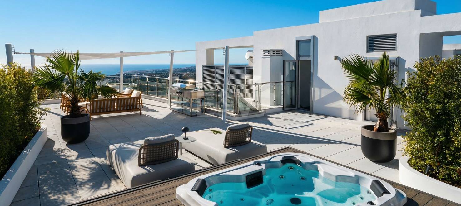 Elegantes zeitgenössisches Wohnen mit Meerblick in Meisho Hills, Sierra Blanca