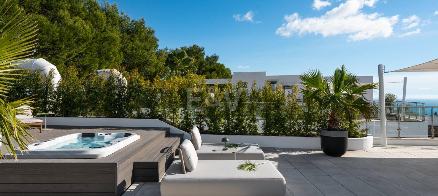 Elegantes zeitgenössisches Wohnen mit Meerblick in Meisho Hills, Sierra Blanca