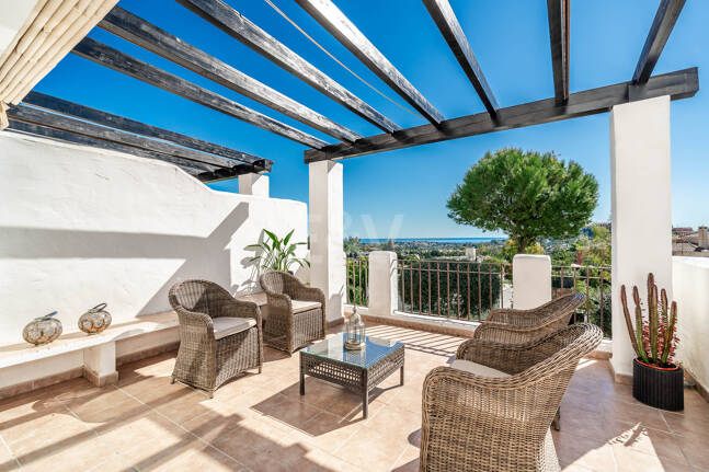 Elegant Duplex Apartment with Panoramic Sea Views in Gated and Sought-After Community