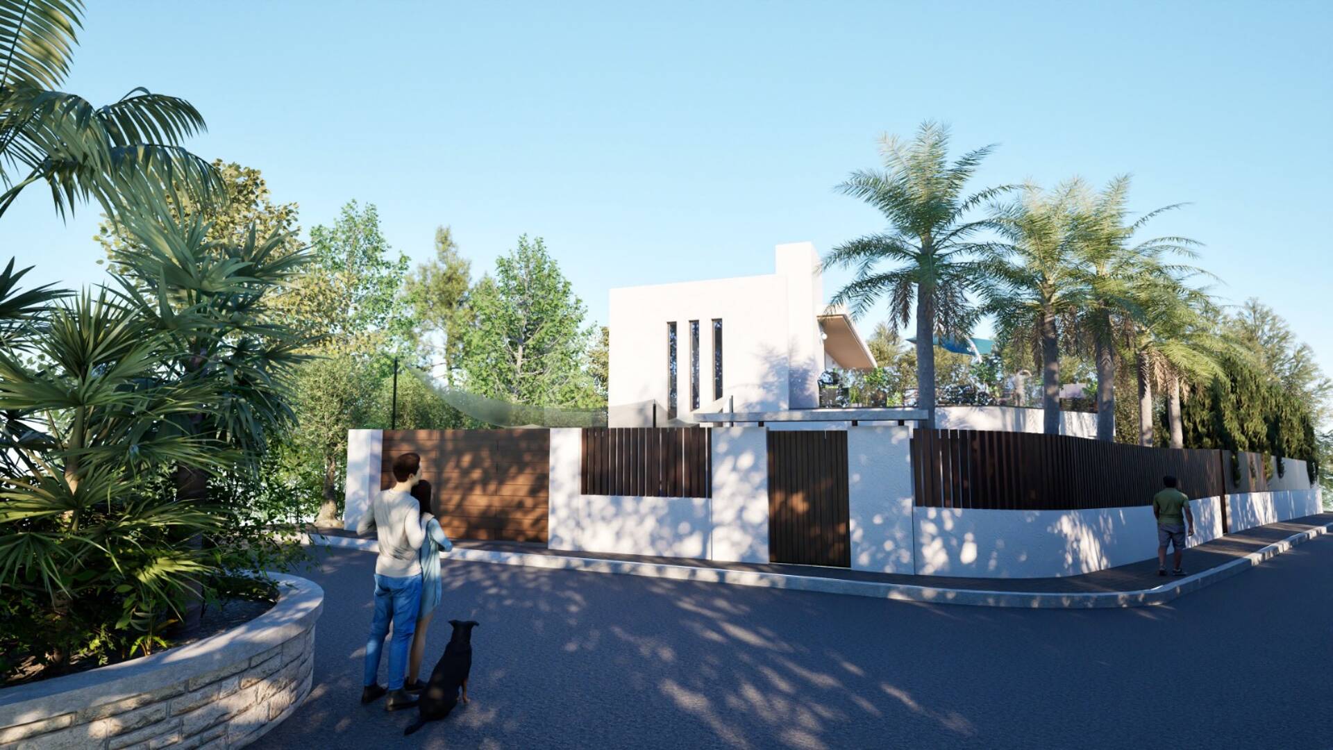 Luxusvilla im Bau, fußläufig zum Strand