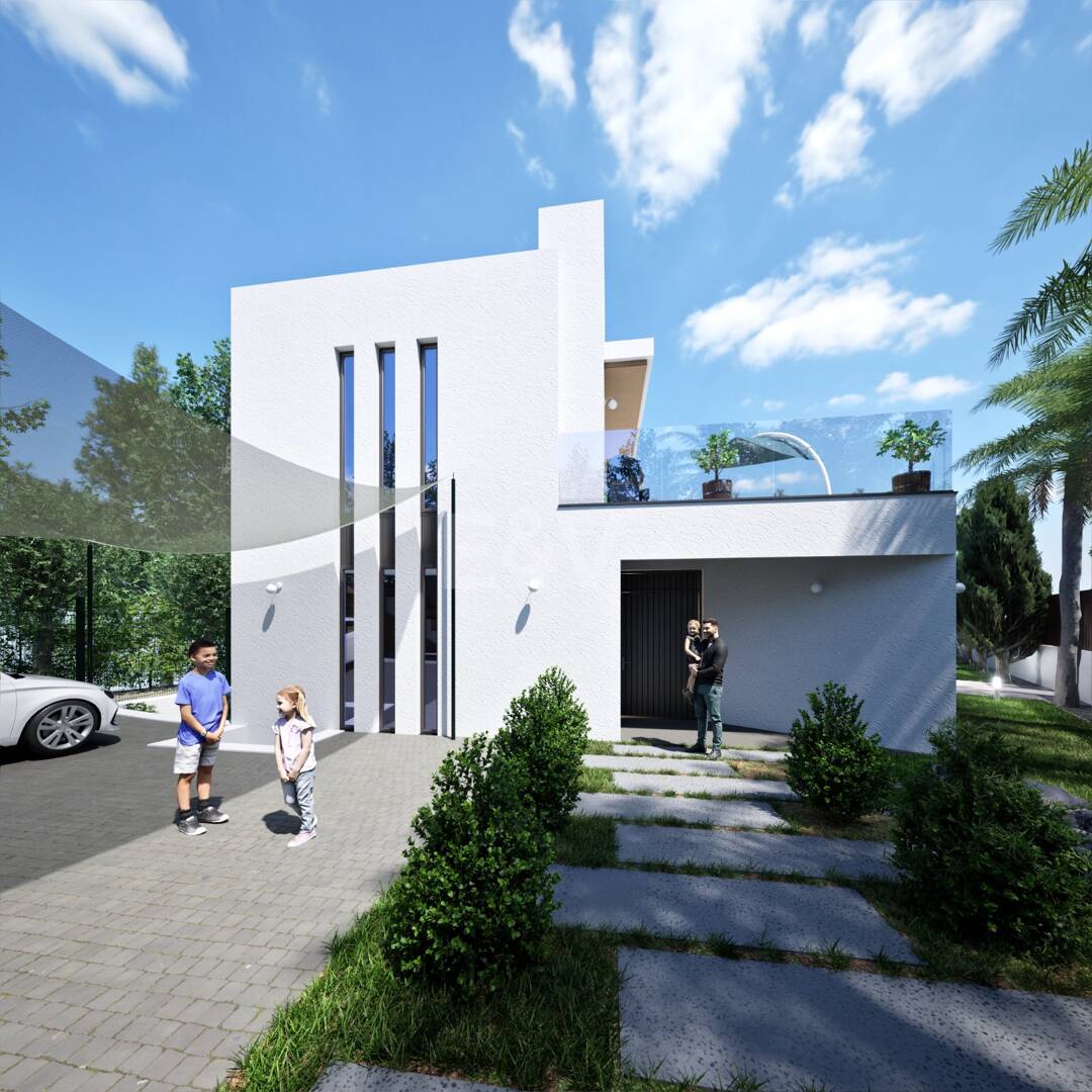 Luxusvilla im Bau, fußläufig zum Strand