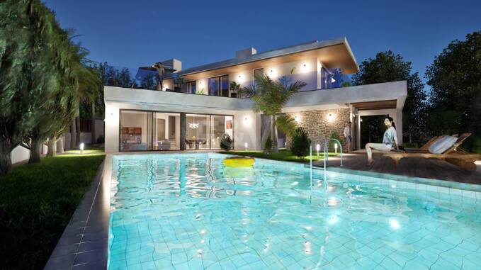 Villa de luxe En construction à distance de marche de la plage