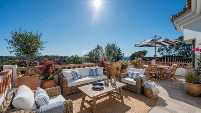 Familj Villa med expansiv privat trädgård i Hacienda Las Chapas