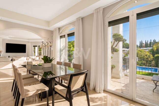 Elegant Andalusian-Modern Villa Next to Los Naranjos Golf Course in Nueva Andalucia
