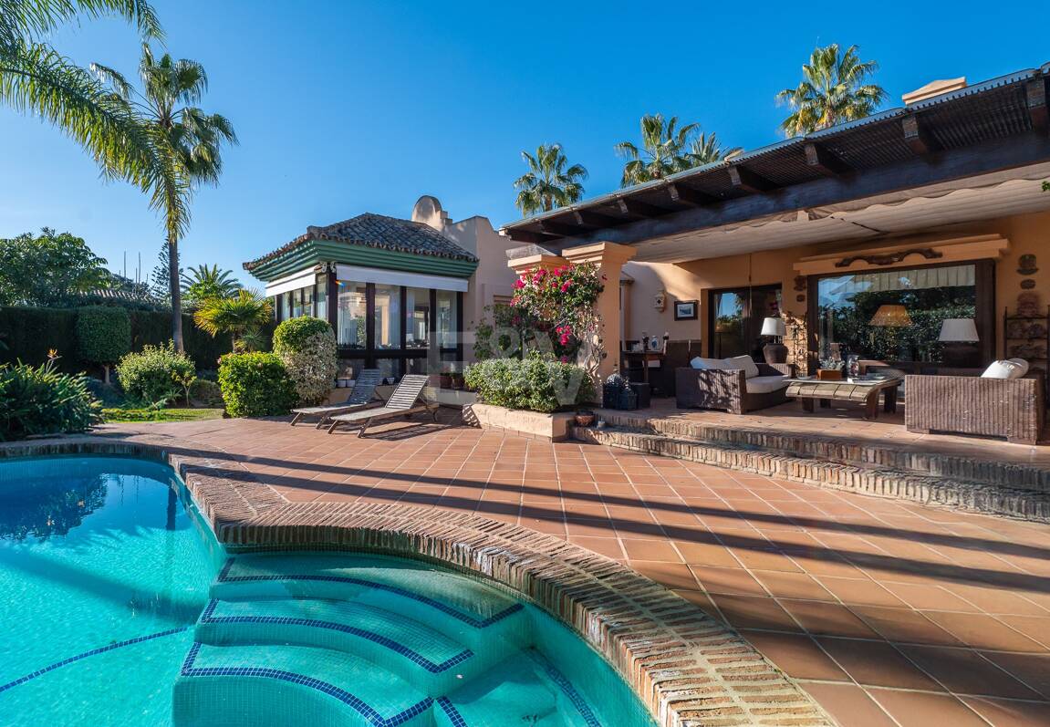 Mediterranean Beachside Villa with Large Garden