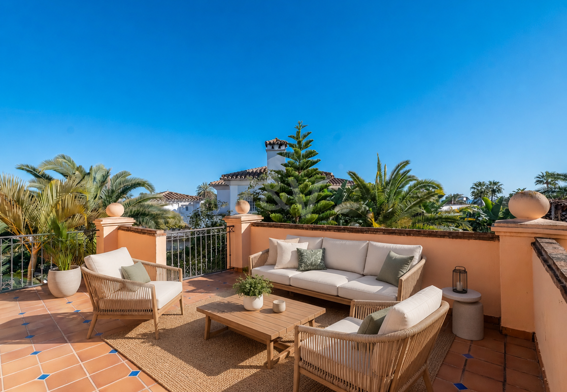 Mediterranean Beachside Villa with Large Garden