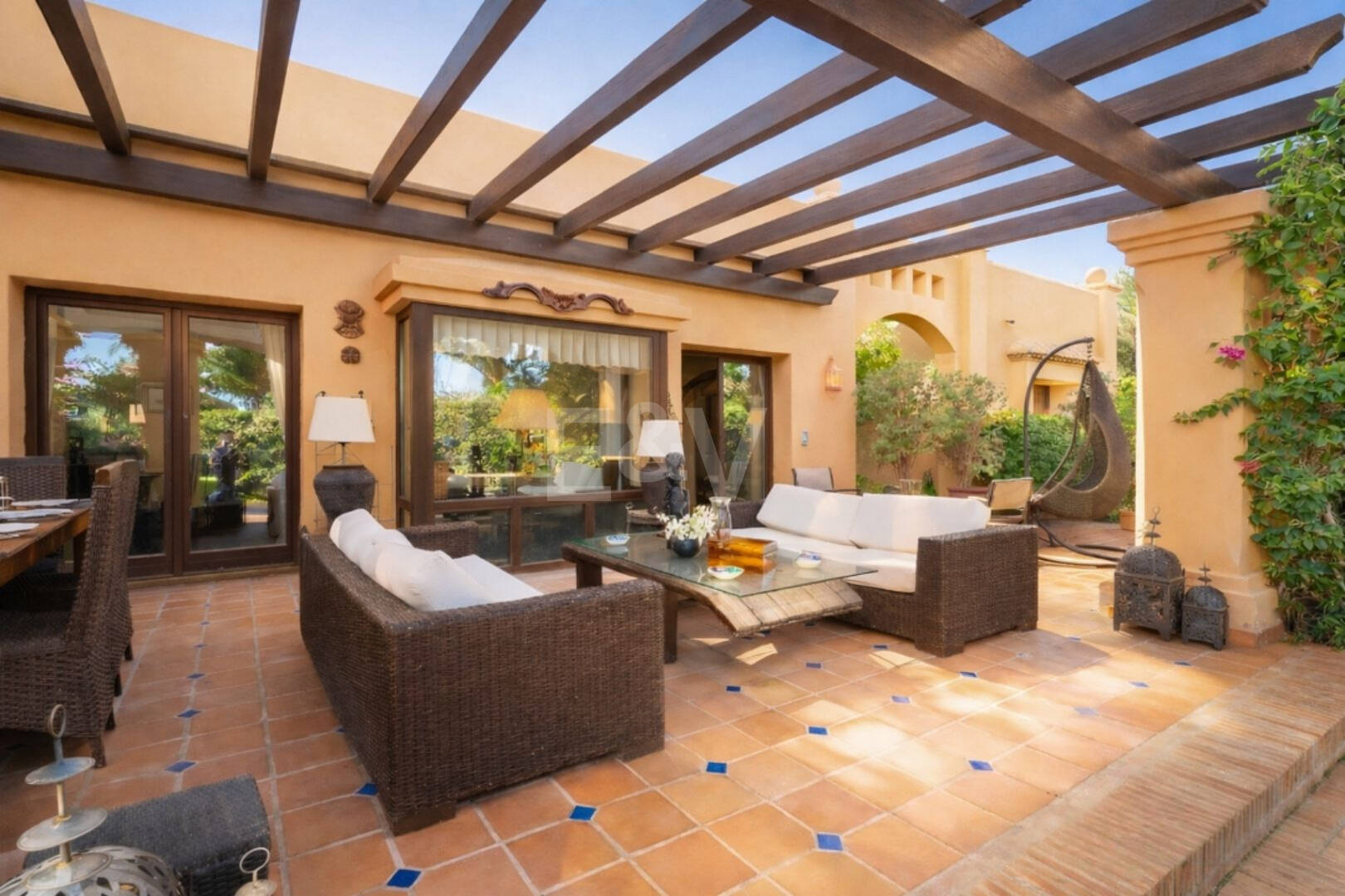 Mediterranean Beachside Villa with Large Garden