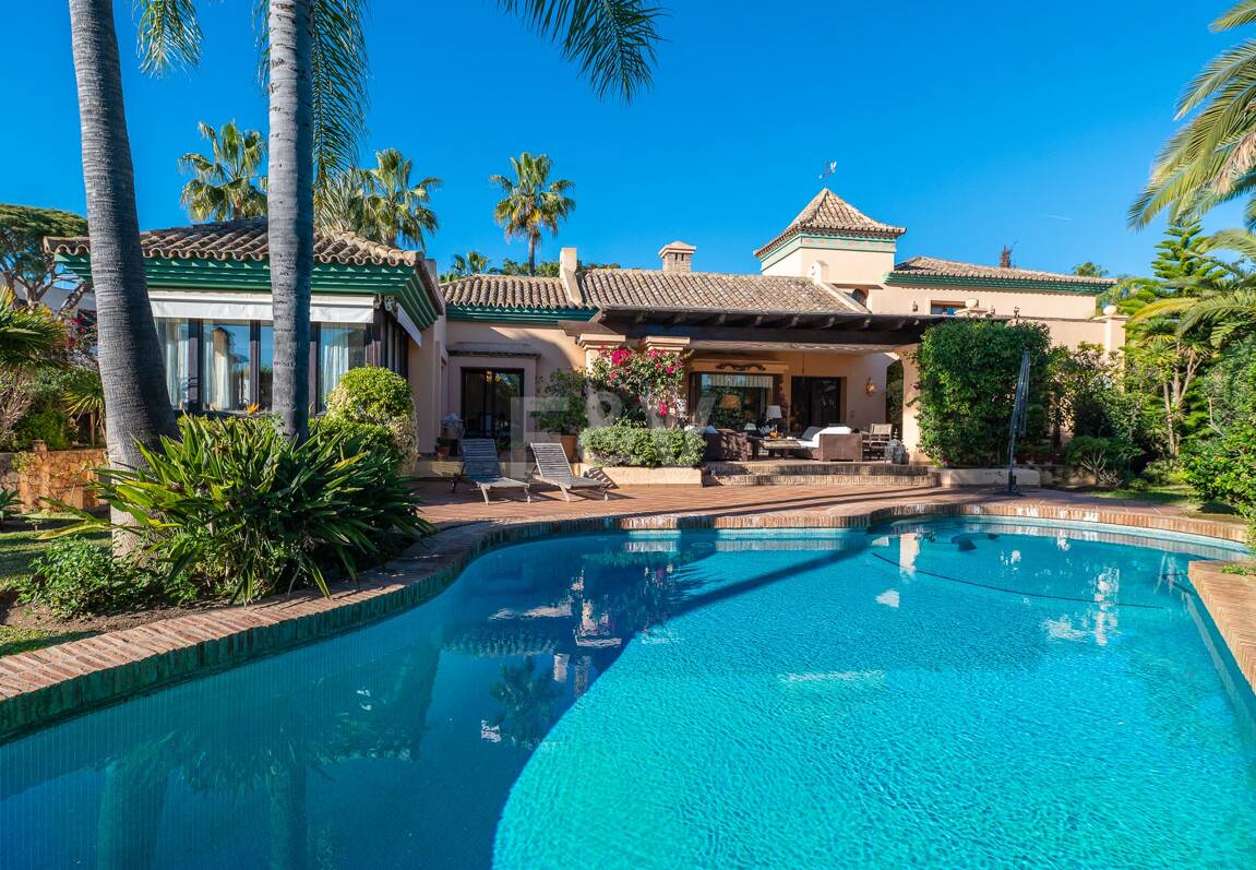 Mediterranean Beachside Villa with Large Garden