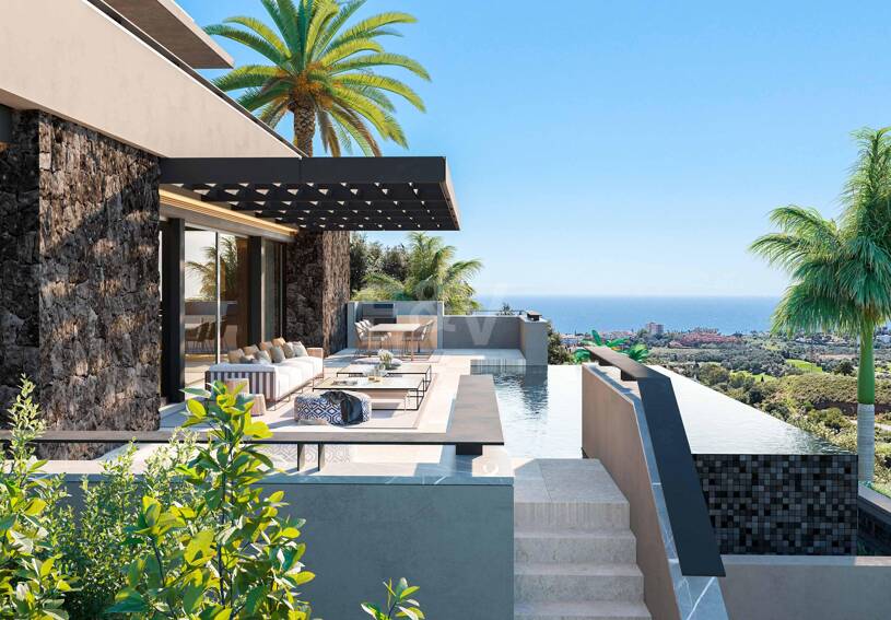 Panoramic Sea View Villa Under Construction in El Rosario, Marbella East