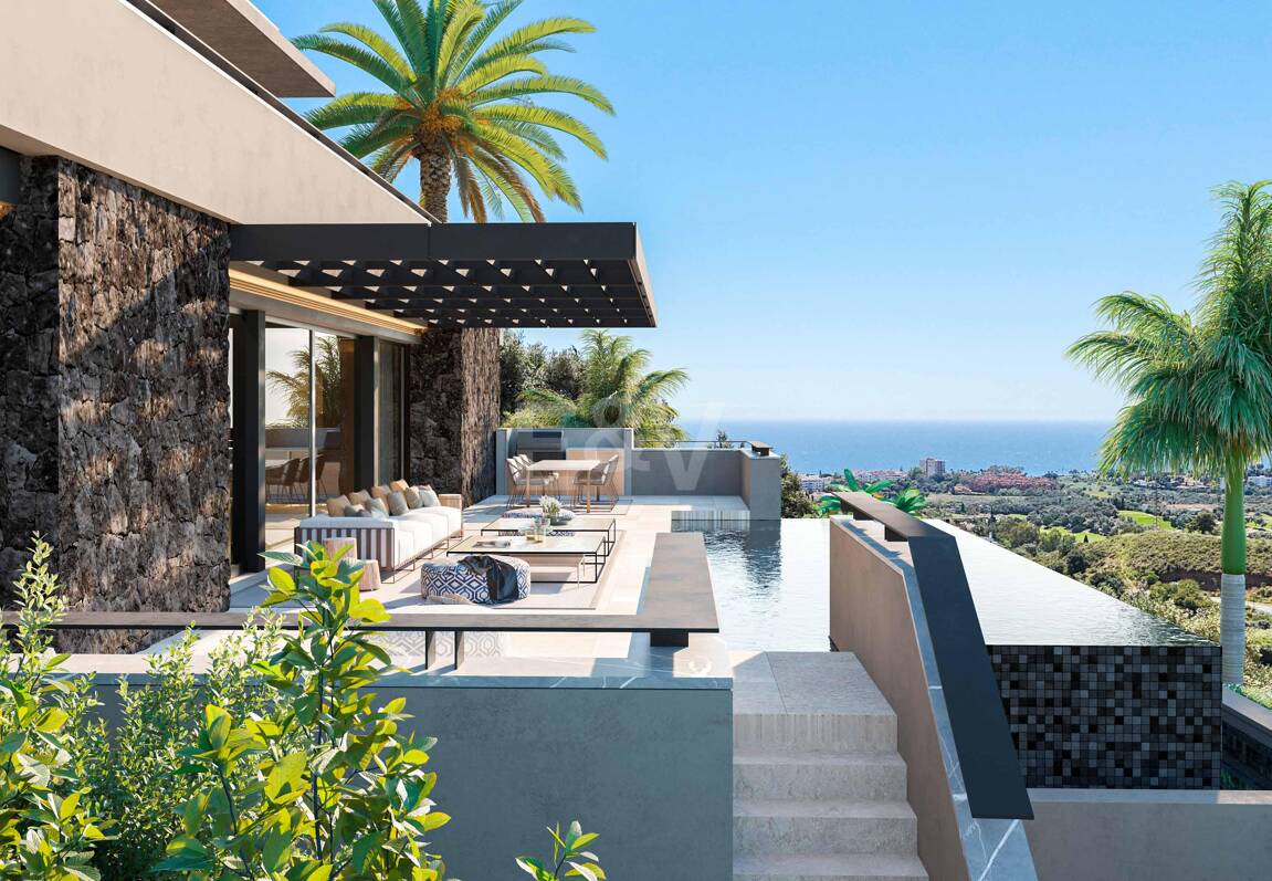 Panoramic Sea View Villa Under Construction in El Rosario, Marbella East