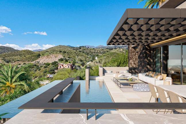 Panoramic Sea View Villa Under Construction in El Rosario, Marbella East