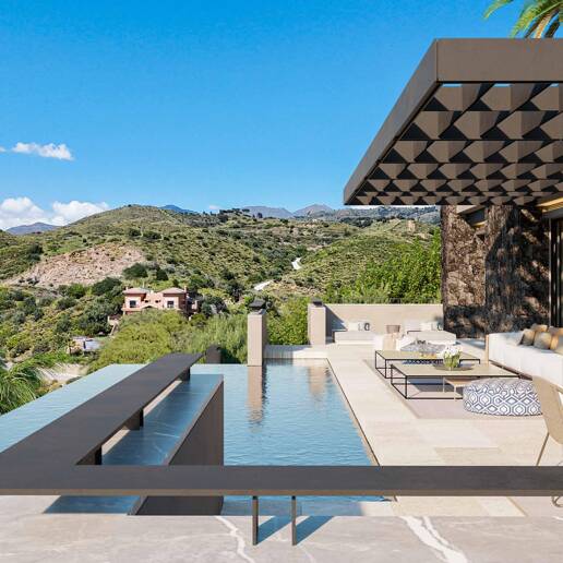 Panoramic Sea View Villa Under Construction in El Rosario, Marbella East