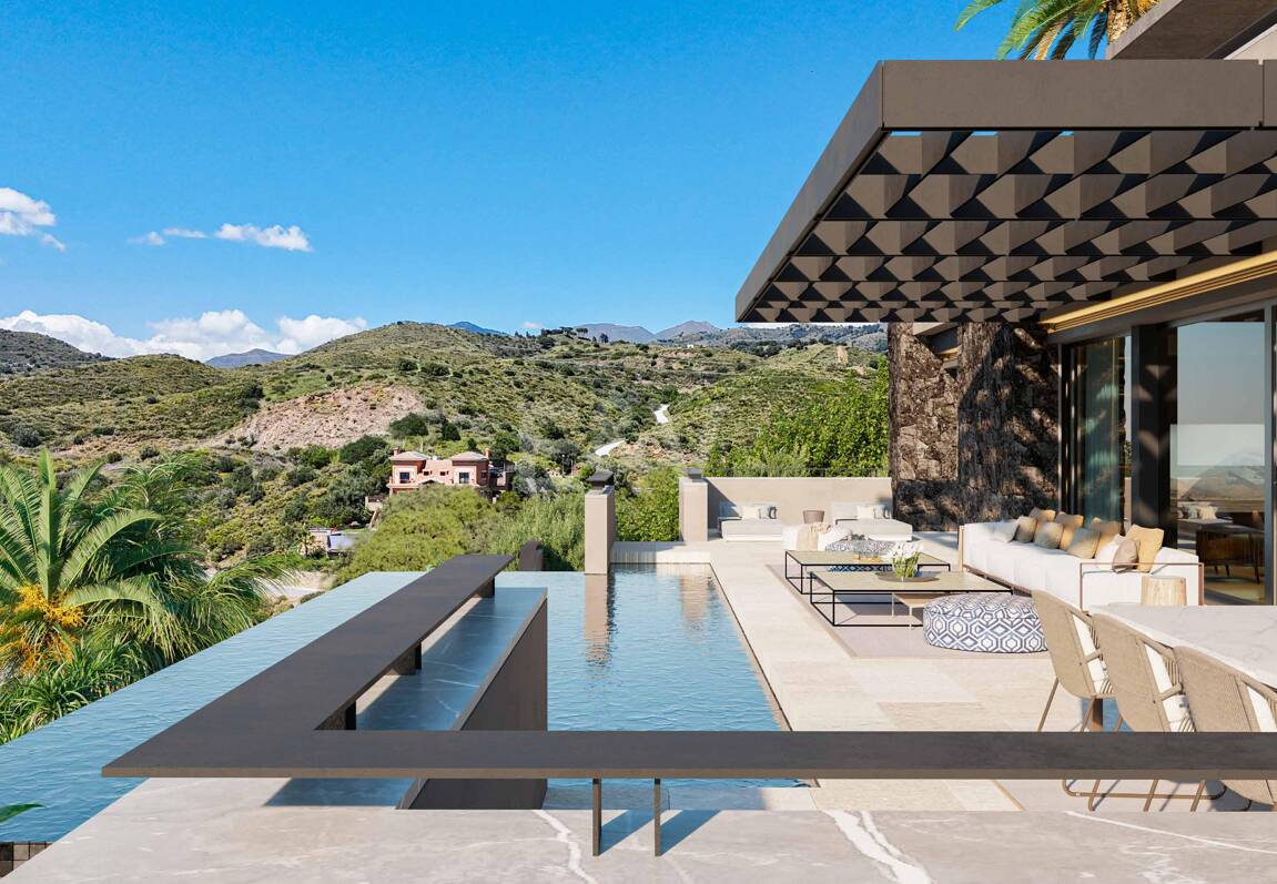 Panoramic Sea View Villa Under Construction in El Rosario, Marbella East