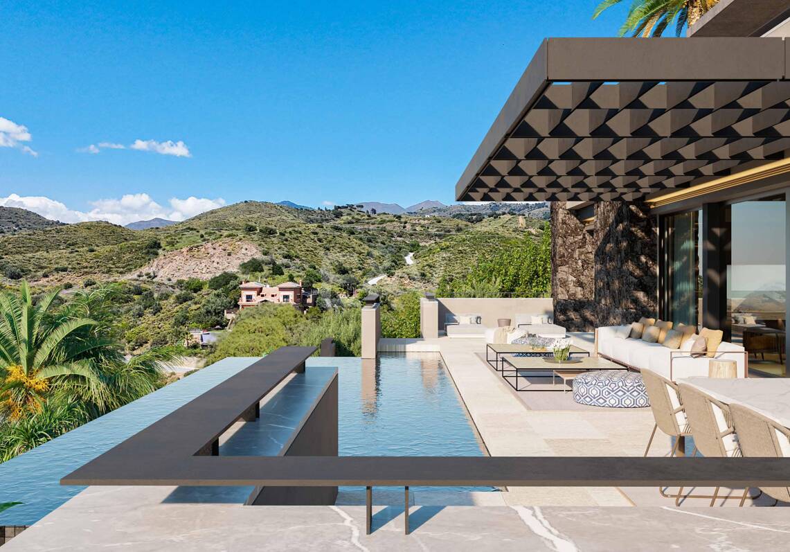 Panoramic Sea View Villa Under Construction in El Rosario, Marbella East
