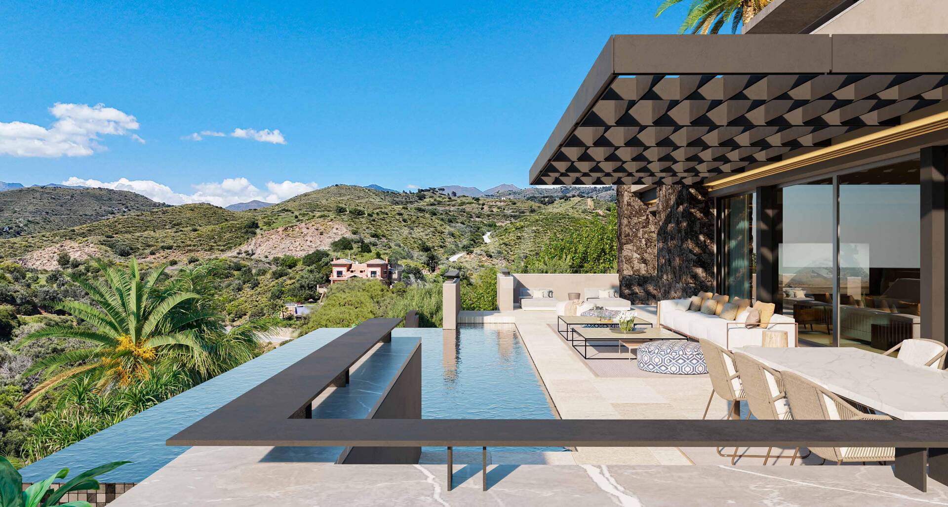 Panoramic Sea View Villa Under Construction in El Rosario, Marbella East