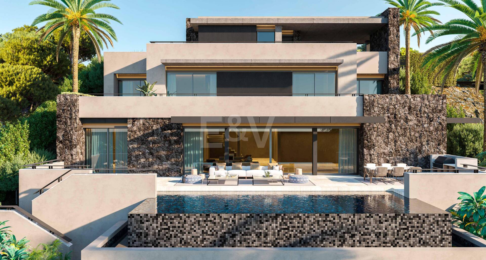 Panoramic Sea View Villa Under Construction in El Rosario, Marbella East