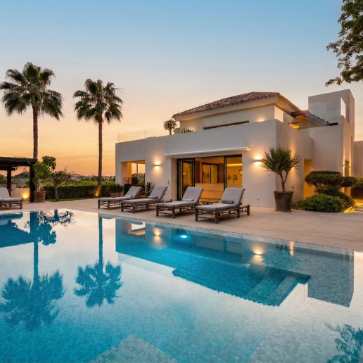 Golf-Luxus in erster Reihe: Moderne andalusische Villa mit Panoramablick in Los Naranjos