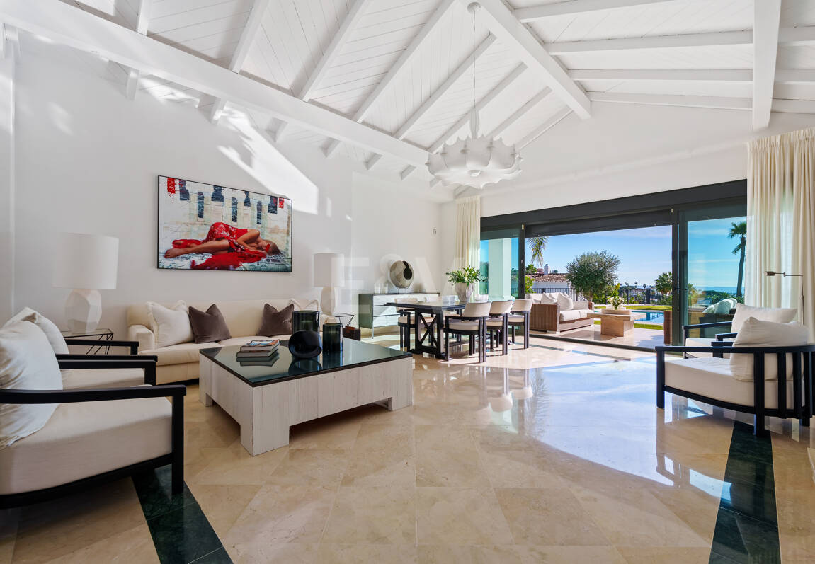 Elegant Single-Level Villa in Nueva Andalucia with Sea Views and Complete Privacy