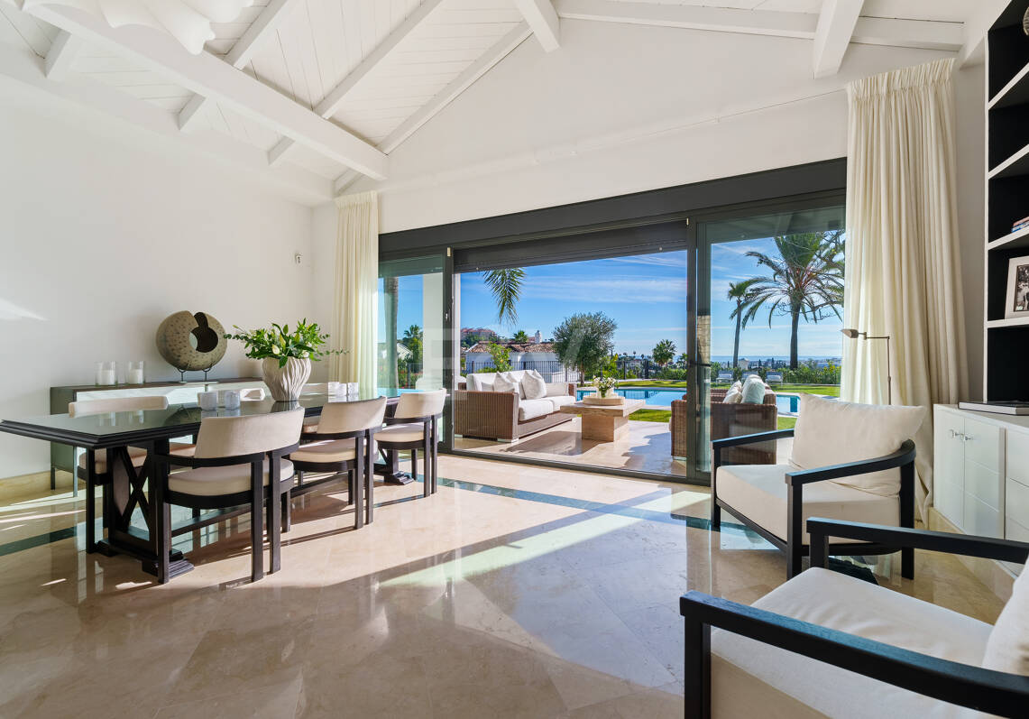 Elegant Single-Level Villa in Nueva Andalucia with Sea Views and Complete Privacy