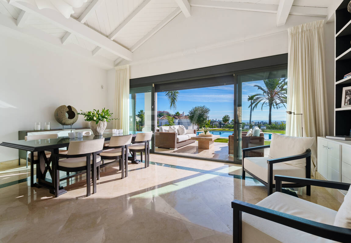 Elegant Single-Level Villa in Nueva Andalucia with Sea Views and Complete Privacy