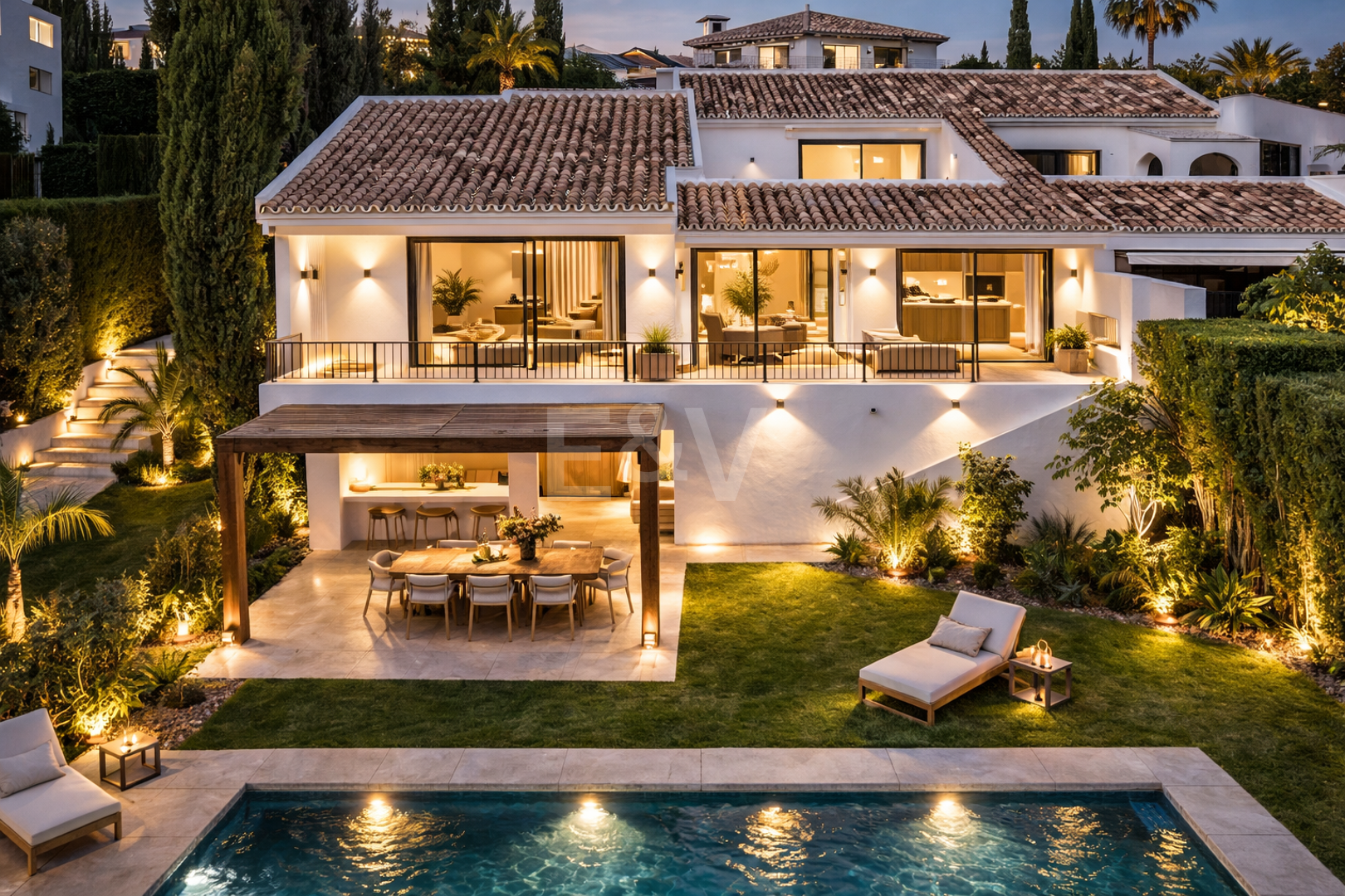 Luxury Semi-Detached Villa with Stunning Sea Views and Elegant Contemporary Design