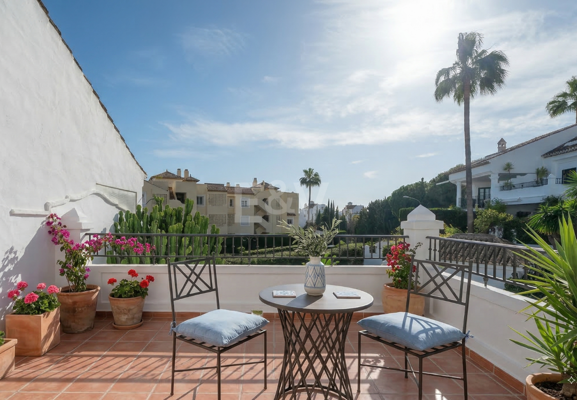Andalusian Style Townhouse with Private Outdoor Spaces and Outstanding Upgrade Potential